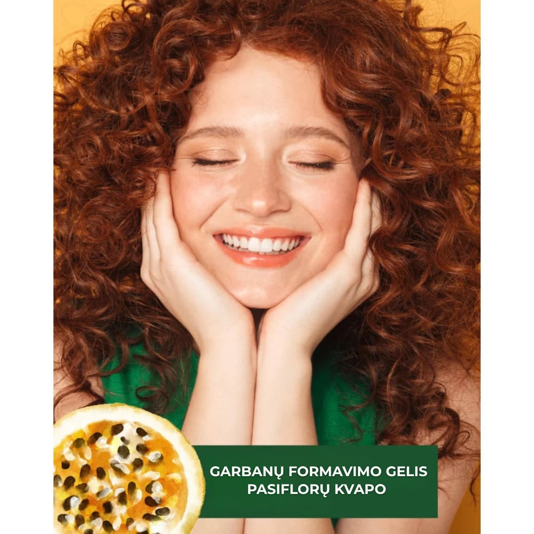 INOAR Meu Cacho Meu Crush Teen Pasion Fruit Hair Jelly - plaukų formavimo želė garbanotiems plaukams pasiflorų kvapo 500 g