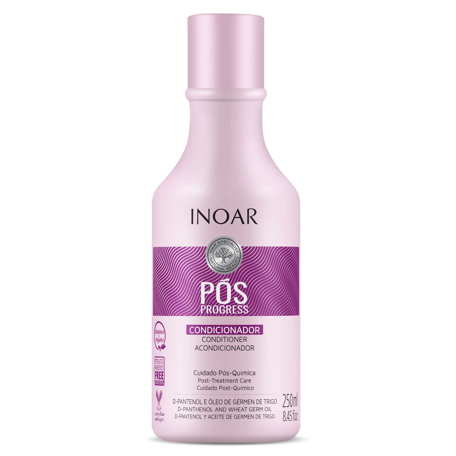 INOAR Pos Progress Conditioner - kondicionierius po tiesinimo keratinu procedūrų 250 ml