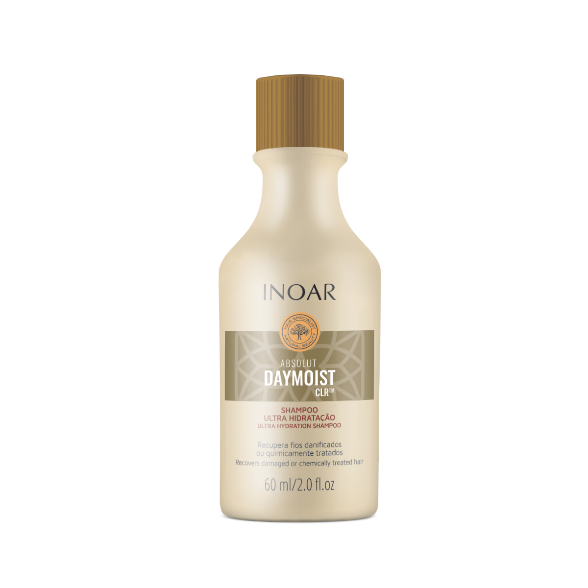 INOAR Absoliut Daymoist Shampoo - šampūnas chemiškai pažeistiems plaukams