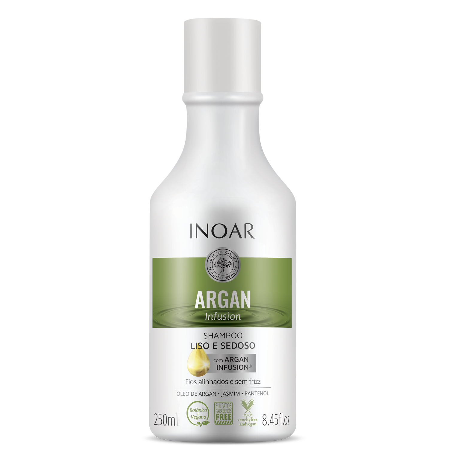 INOAR Argan Infusion Smooth and Silky Conditioner - glotnių ir švelnių plaukų kondicionierius 250 ml