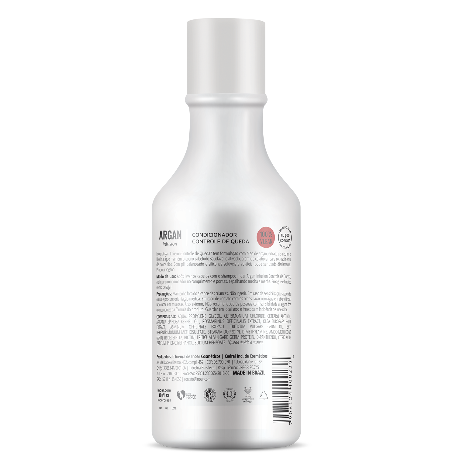 INOAR Argan Infusion Loss Control Conditioner- kodicionierius lūžinėjantiems plaukams 250 ml