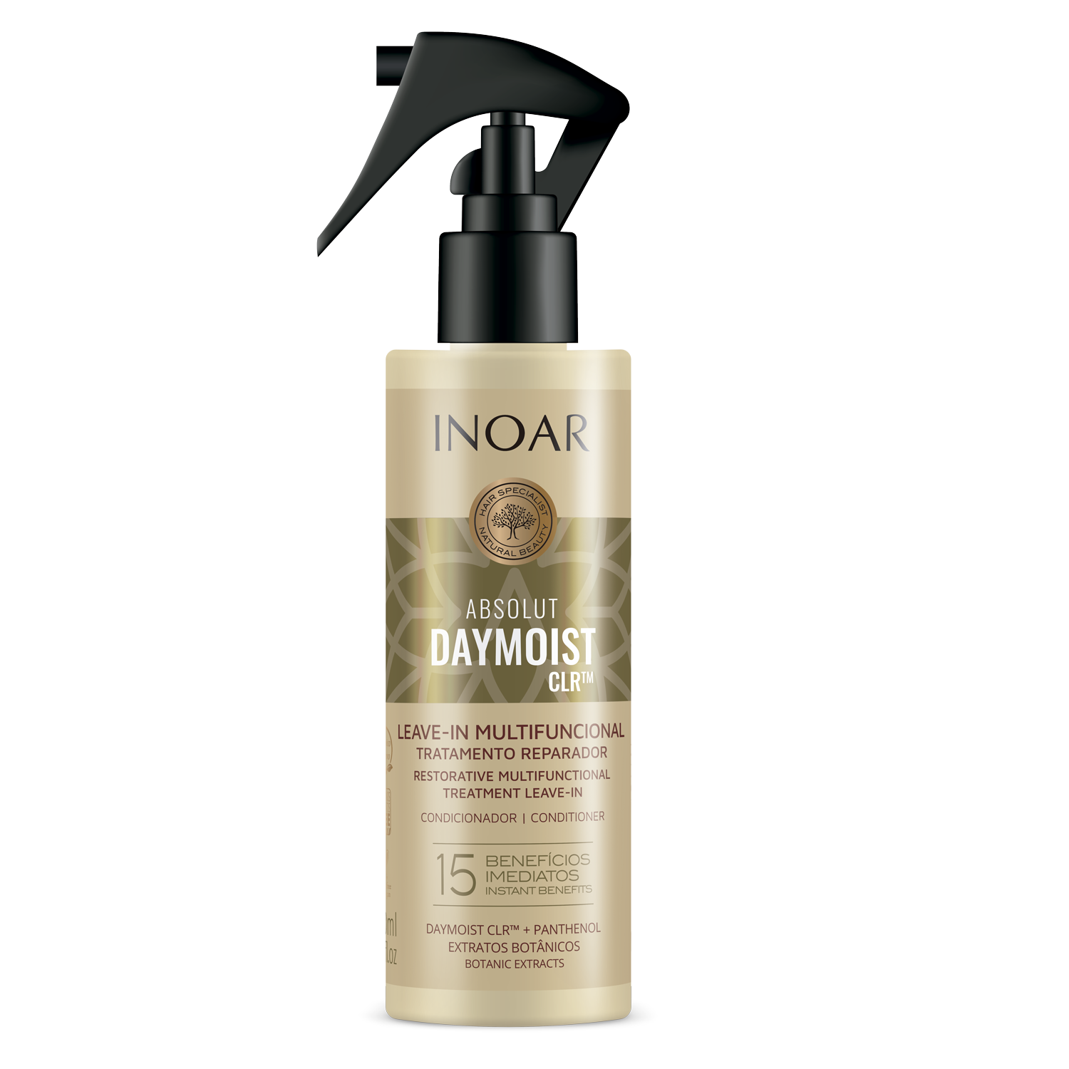INOAR Absolut DayMoist CLR TM leav-in - nenuplaunamas kondicionierius pažeistiems plaukams 200 ml