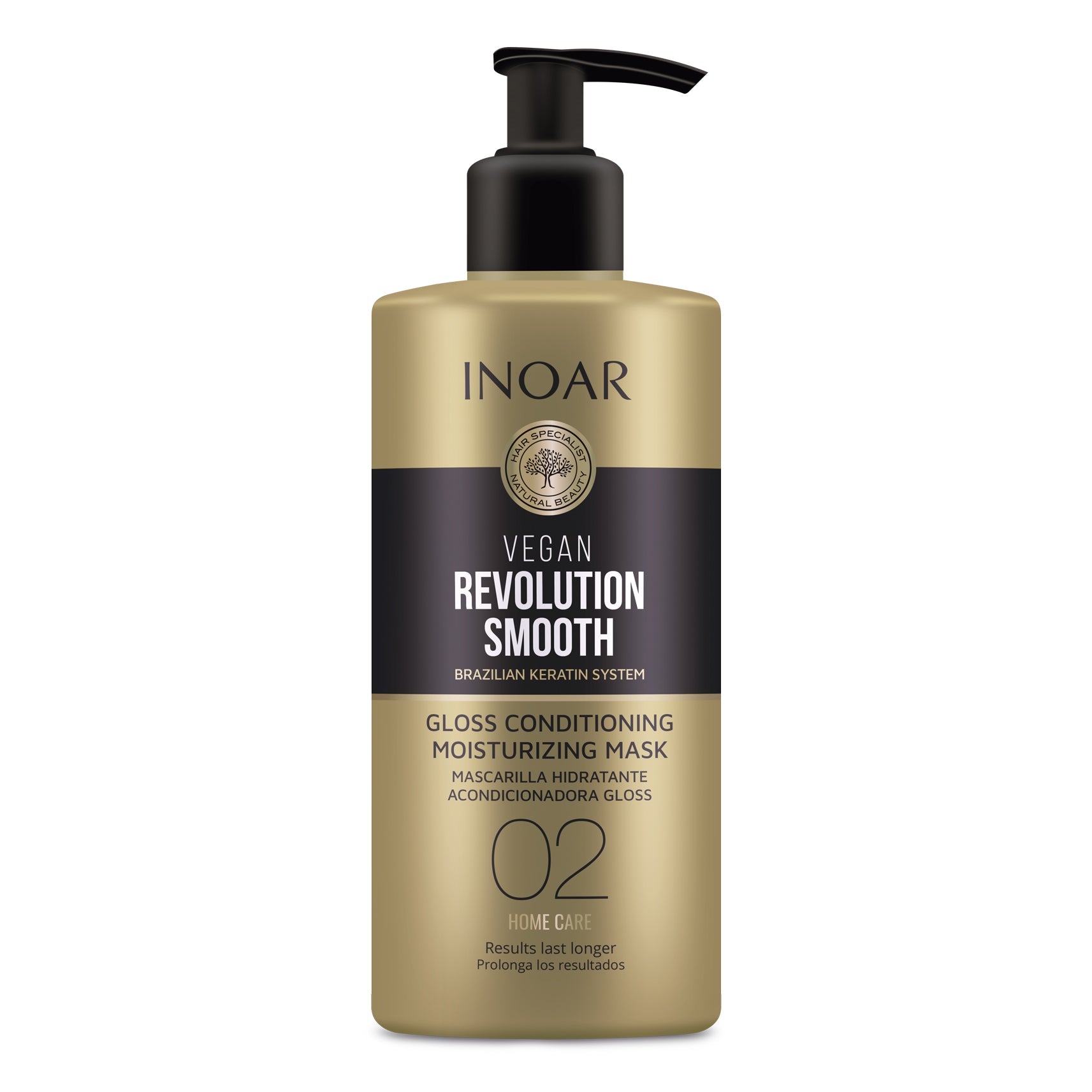 INOAR Vegan Revolution Smooth Glos Conditioning Moisturizing Mask - drėkinanti kaukė Step 2 350 ml