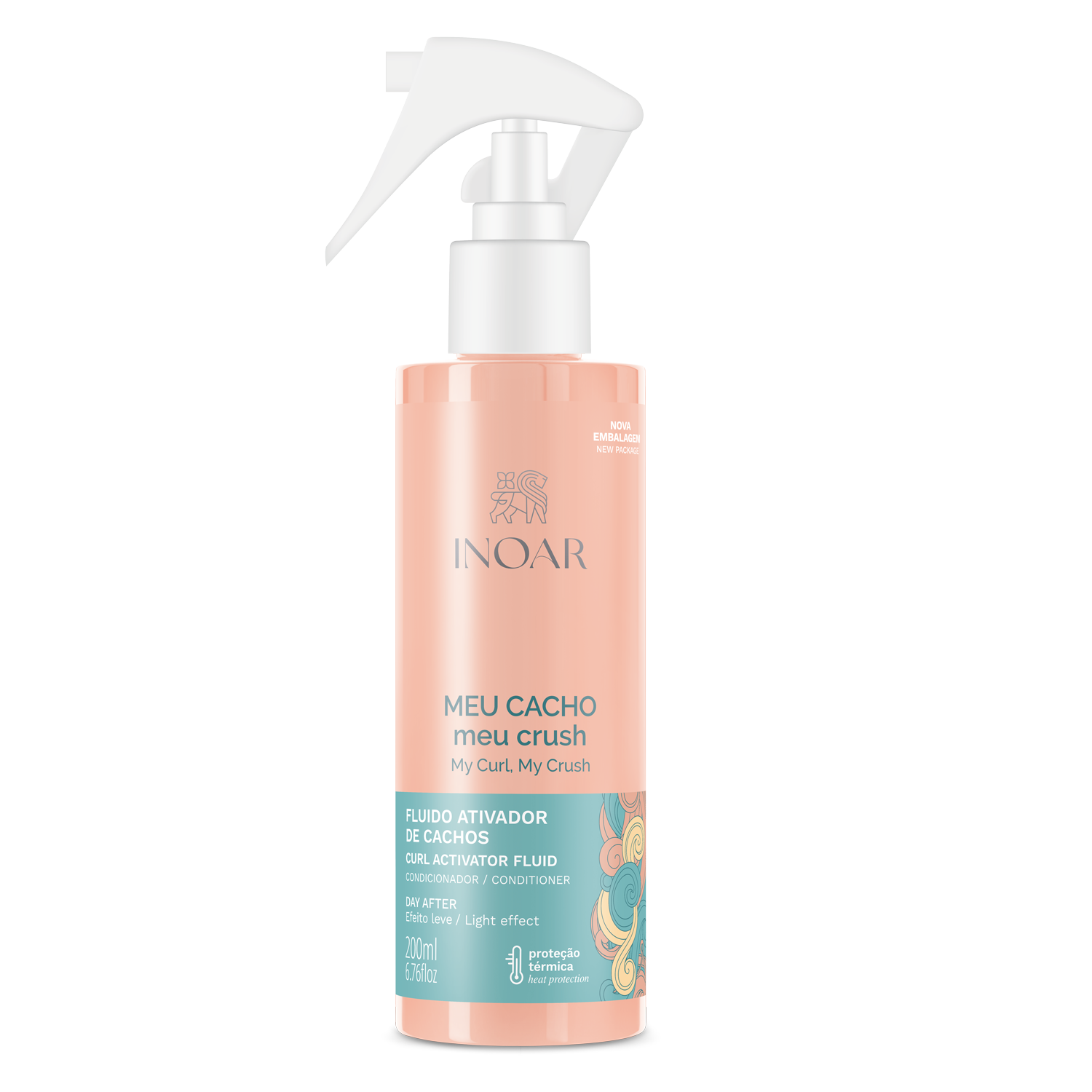 INOAR Meu Cacho Meu Crush Curls Activator Fluid - garbanų aktyvavimo fluidas 200 ml