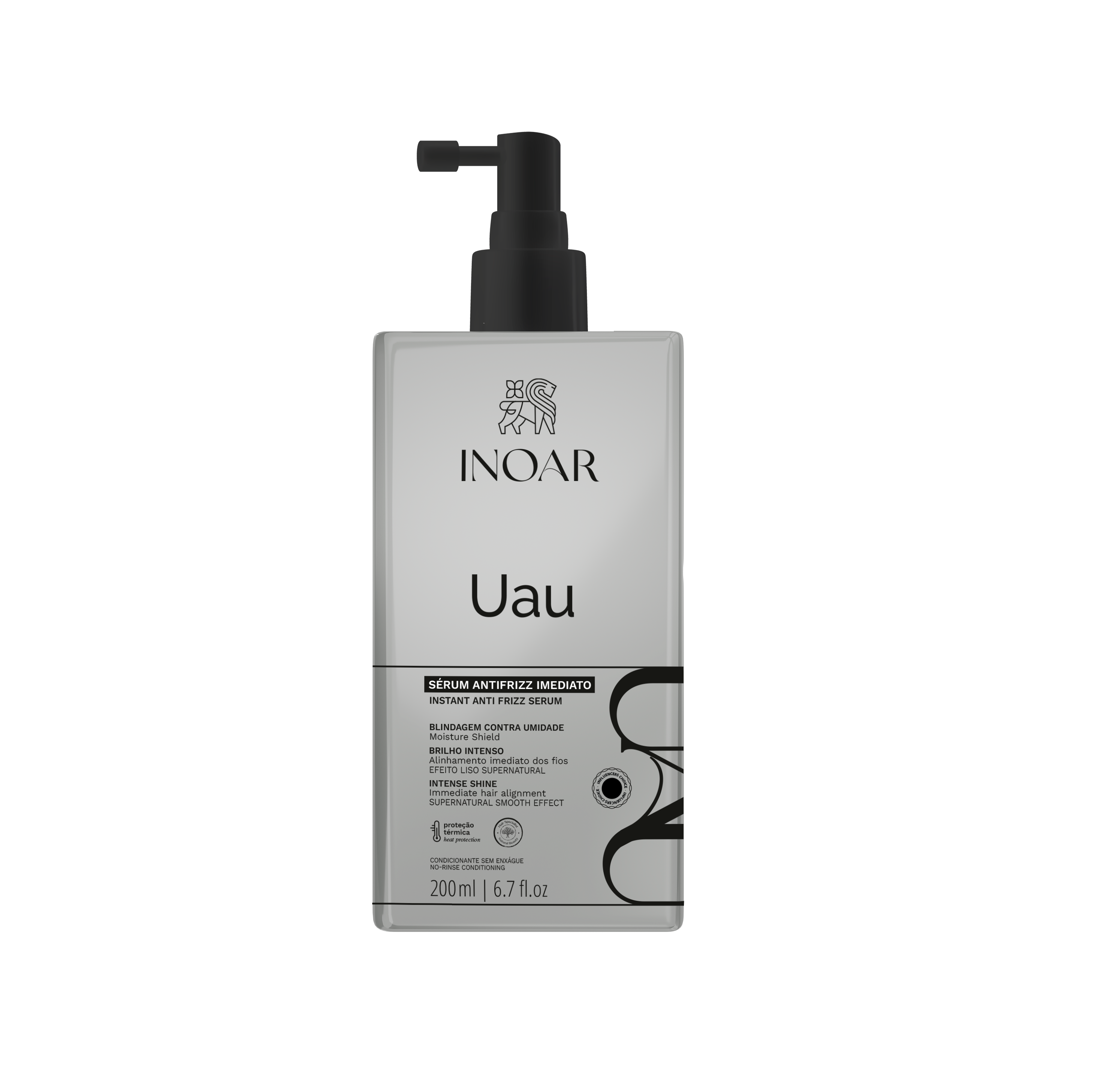INOAR Uau Instant Anti Frizz Serum - intensyviai glotninantis serumas 200 ml