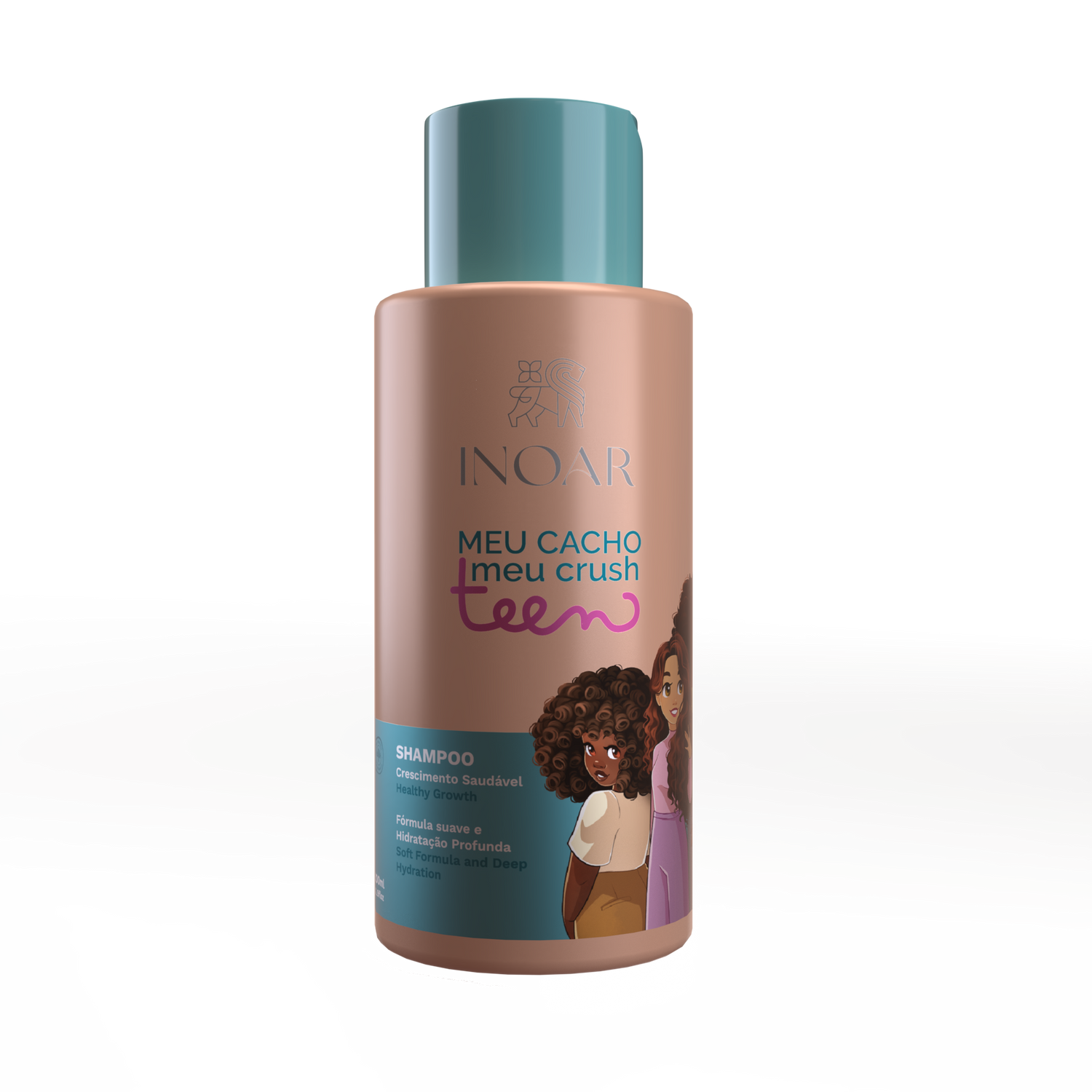 INOAR Meu Cacho Meu Crush Teen Shampoo - šampūnas garbanotiems plaukams 500 ml