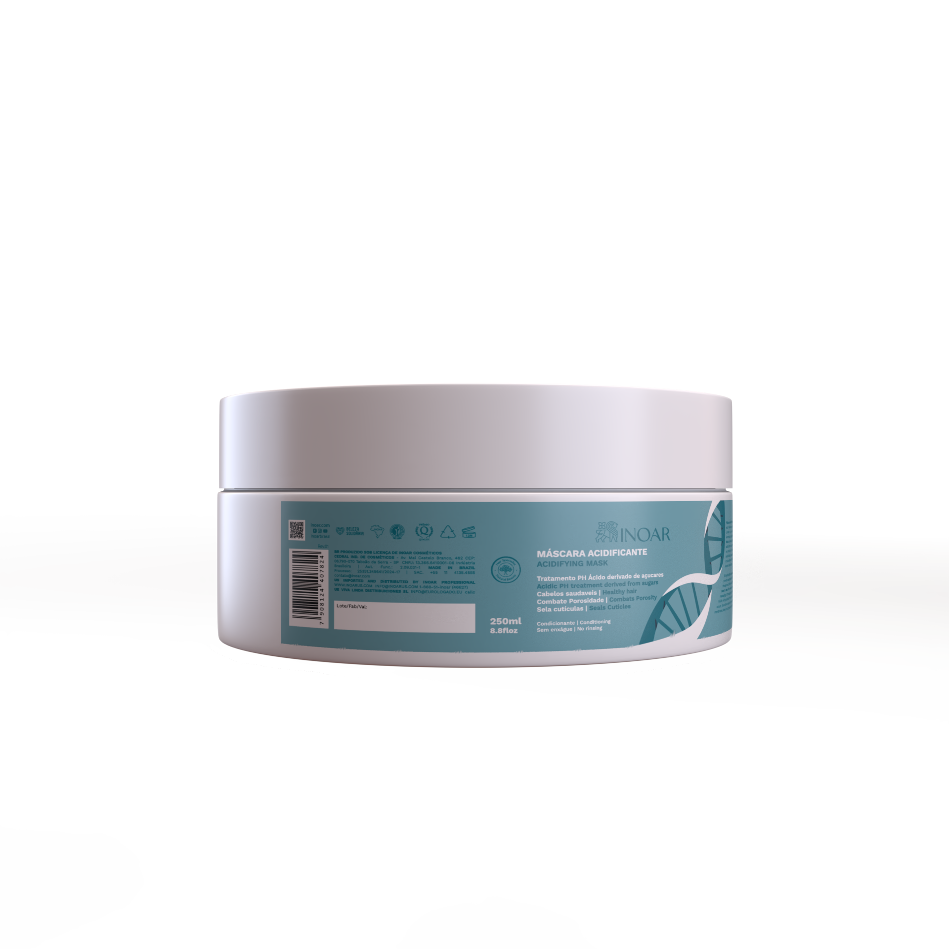INOAR Meu Cacho Meu Crush Solution Acidifying Mask – rūgštinė plaukų kaukė 250 g