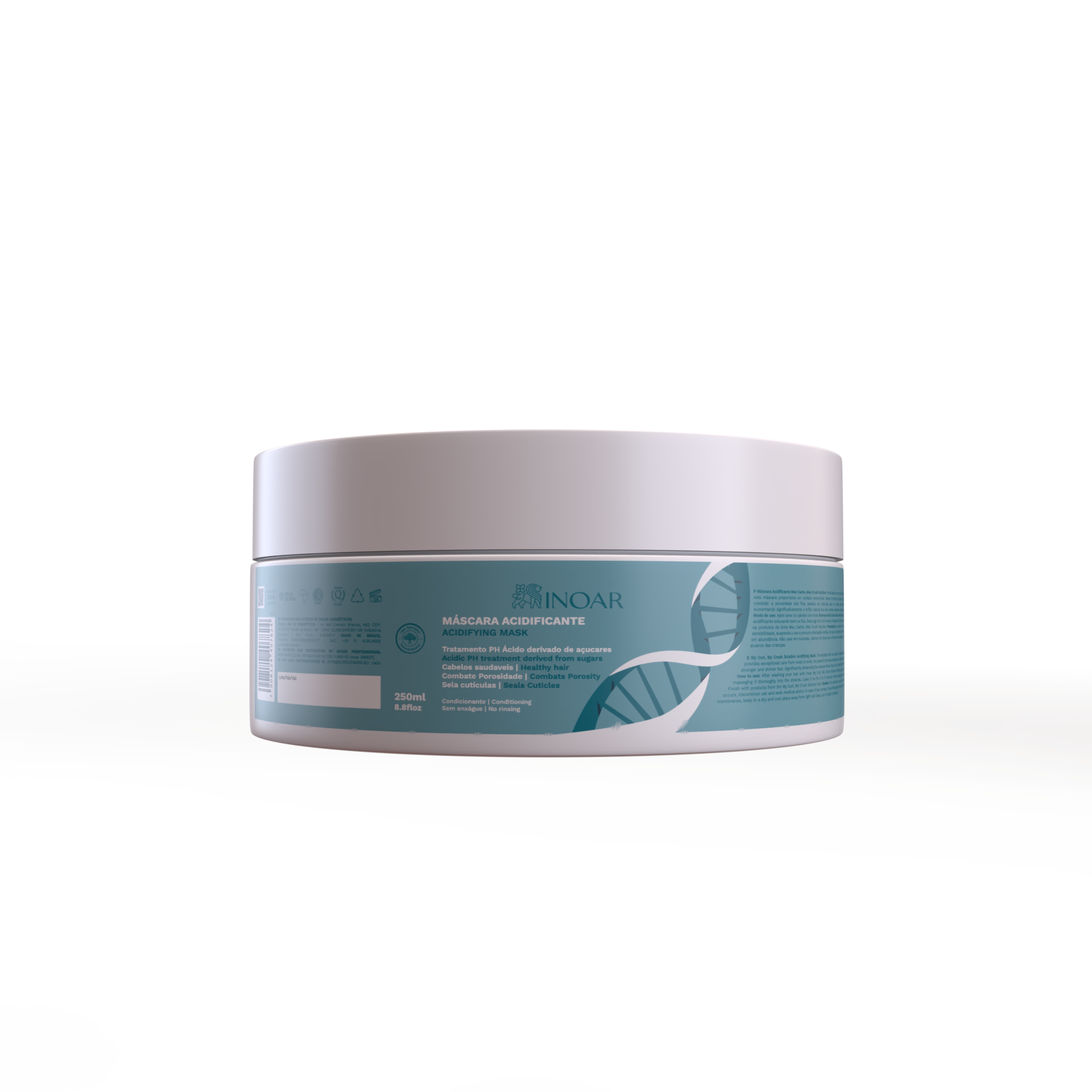 INOAR Meu Cacho Meu Crush Solution Acidifying Mask – rūgštinė plaukų kaukė 250 g