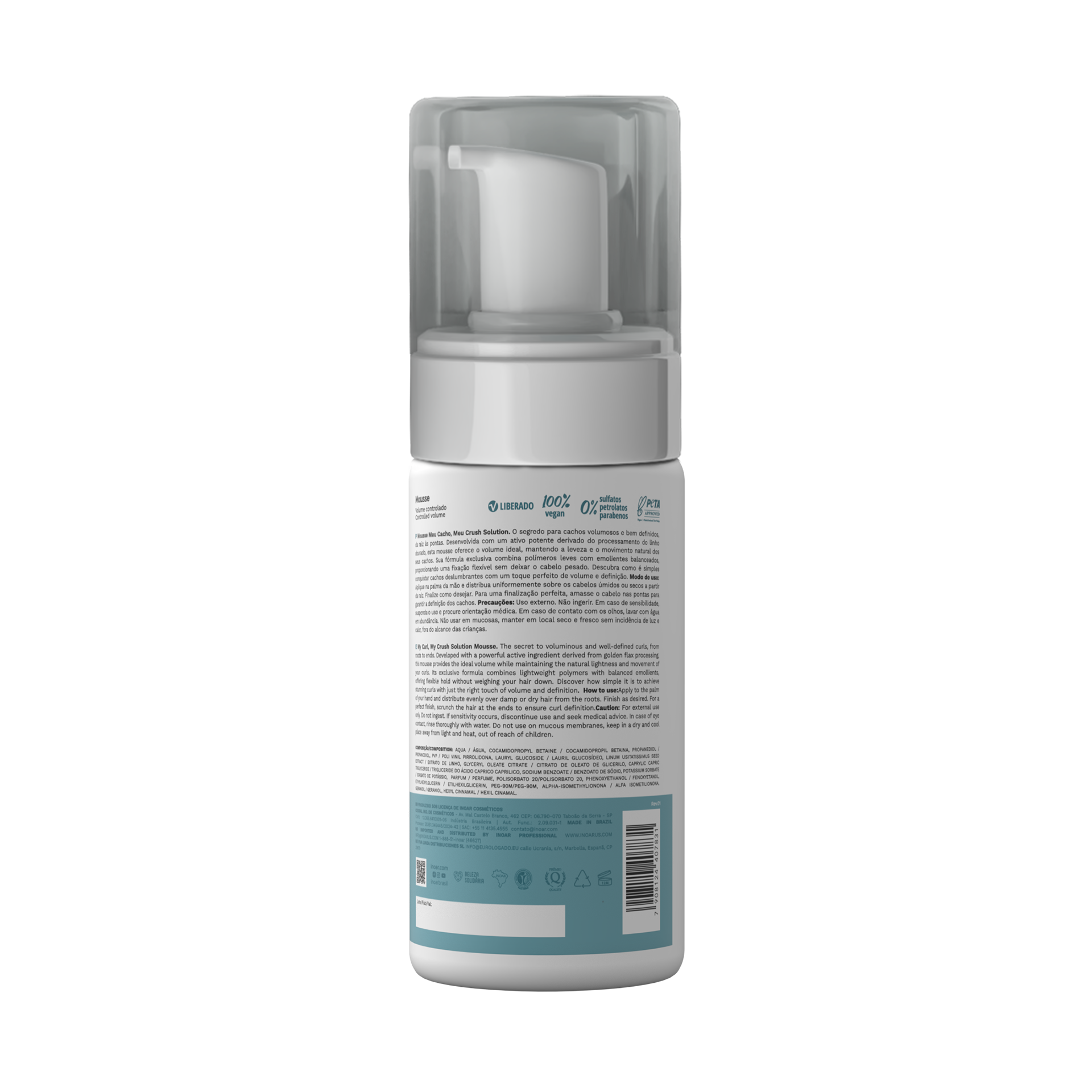 INOAR Meu Cacho Meu Crush Solution Mousse - plaukų putos garbanotiems plaukams 150 ml