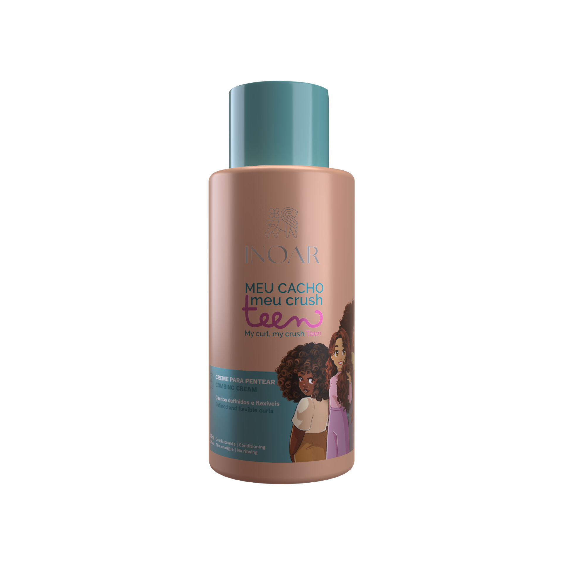 INOAR Meu Cacho Meu Crush Teen Combing Cream - formuojantis šukavimo kremas 500 ml