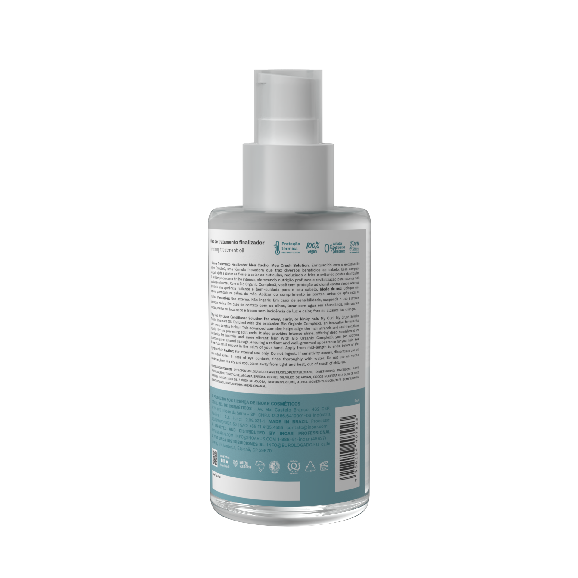 INOAR Meu Cacho Meu Crush Solution Treatment Oil - plaukų aliejus 100 ml