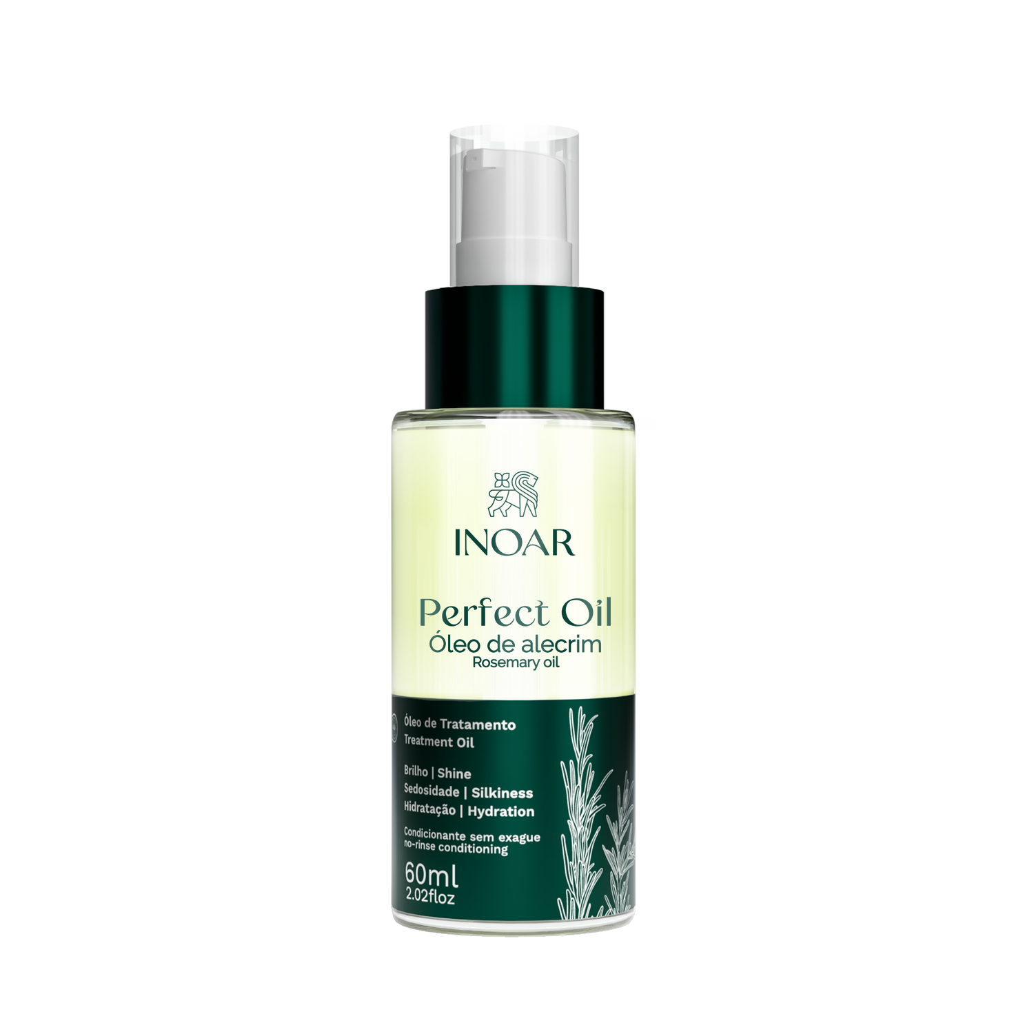 INOAR Rosemary Perfect Oil - rozmarinų aliejus plaukams 60 ml