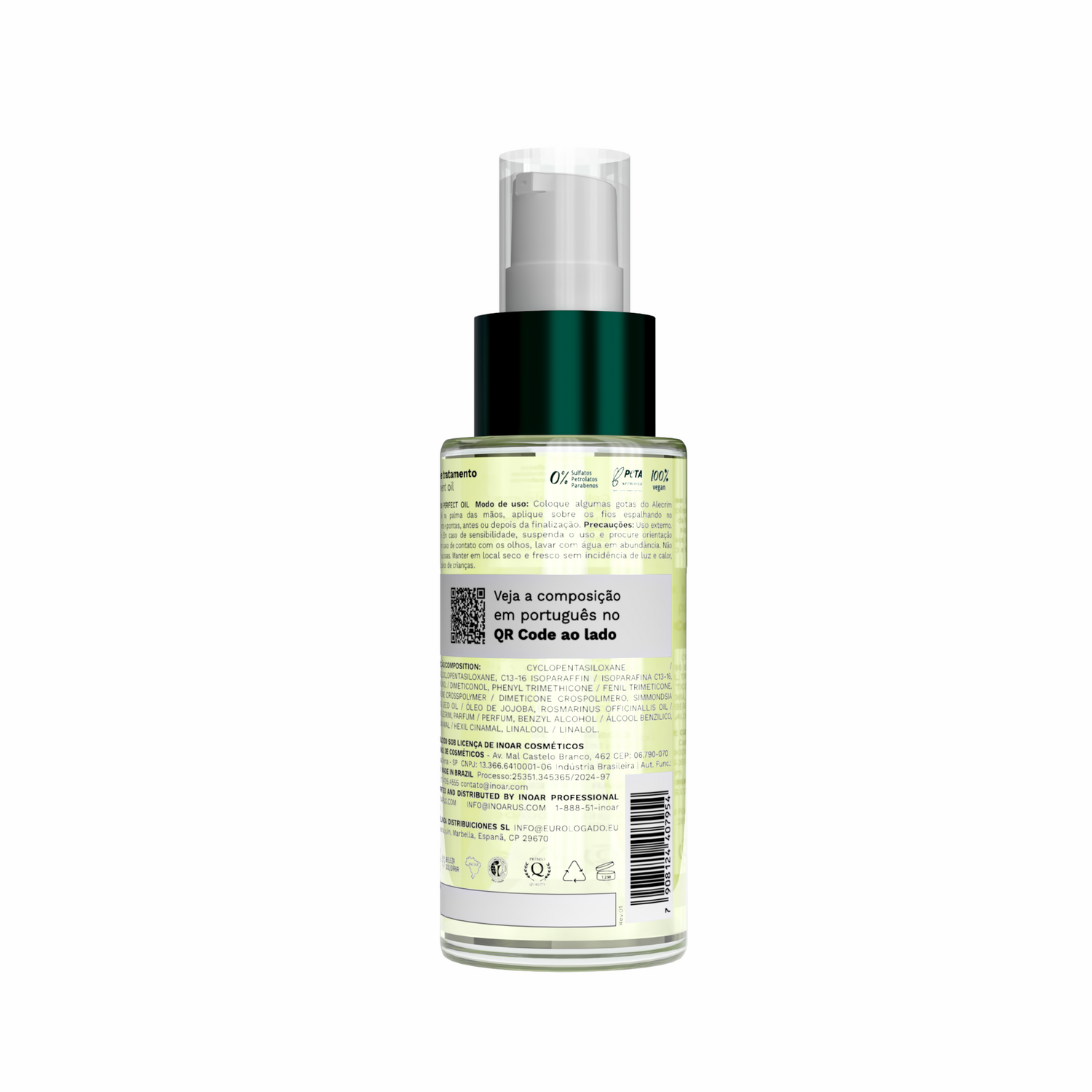 INOAR Rosemary Perfect Oil - rozmarinų aliejus plaukams 60 ml