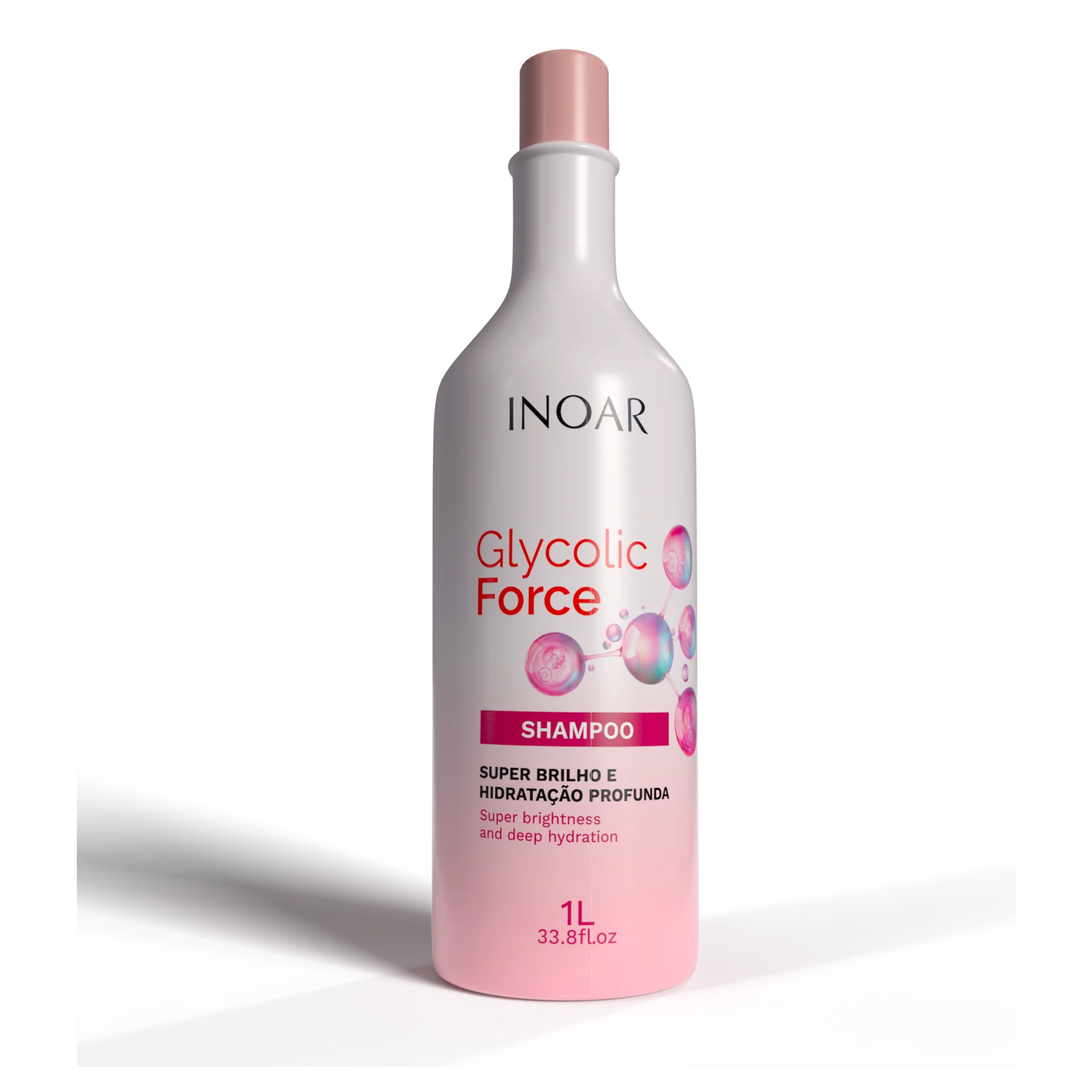 INOAR Glycolic Force Shampoo - šampūnas porėtam plaukui