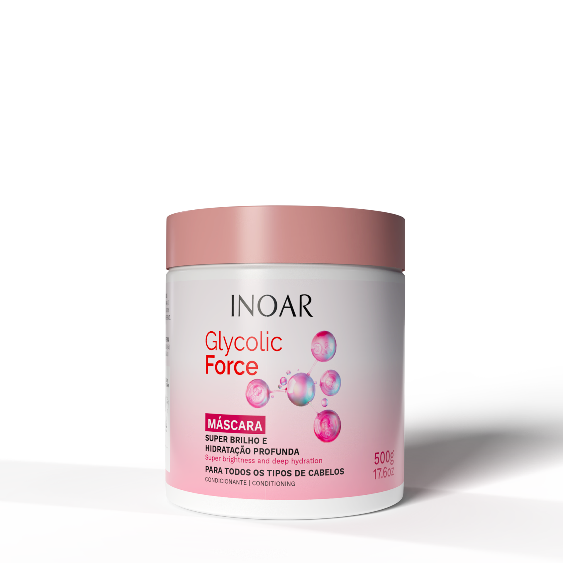 INOAR Glycolic Force Mascara - plaukų kaukė 500g