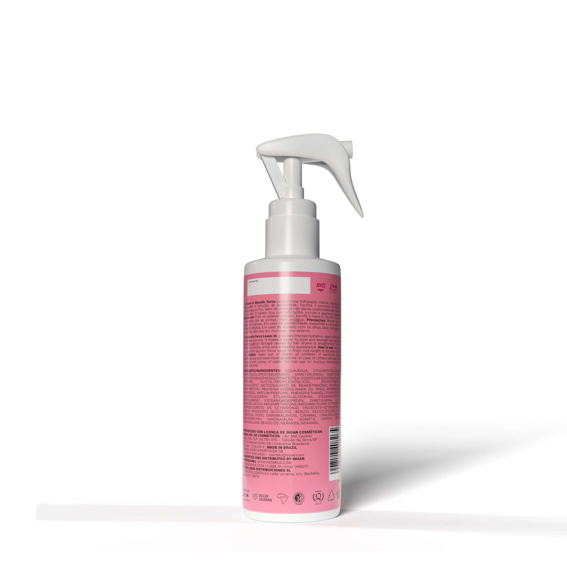 INOAR Glycolic Force Leave In - nenuplaunamas balzamas 200 ml