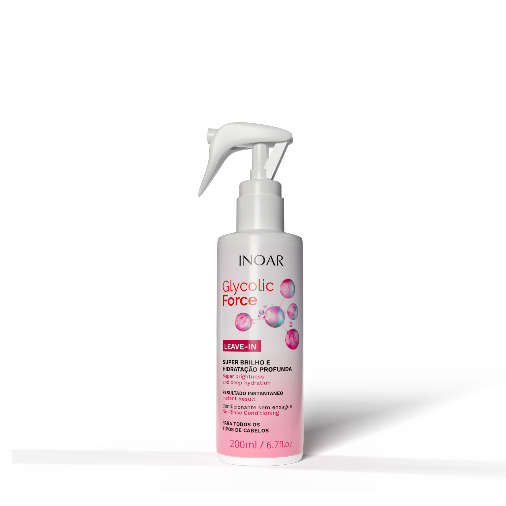 INOAR Glycolic Force Leave In - nenuplaunamas balzamas 200 ml
