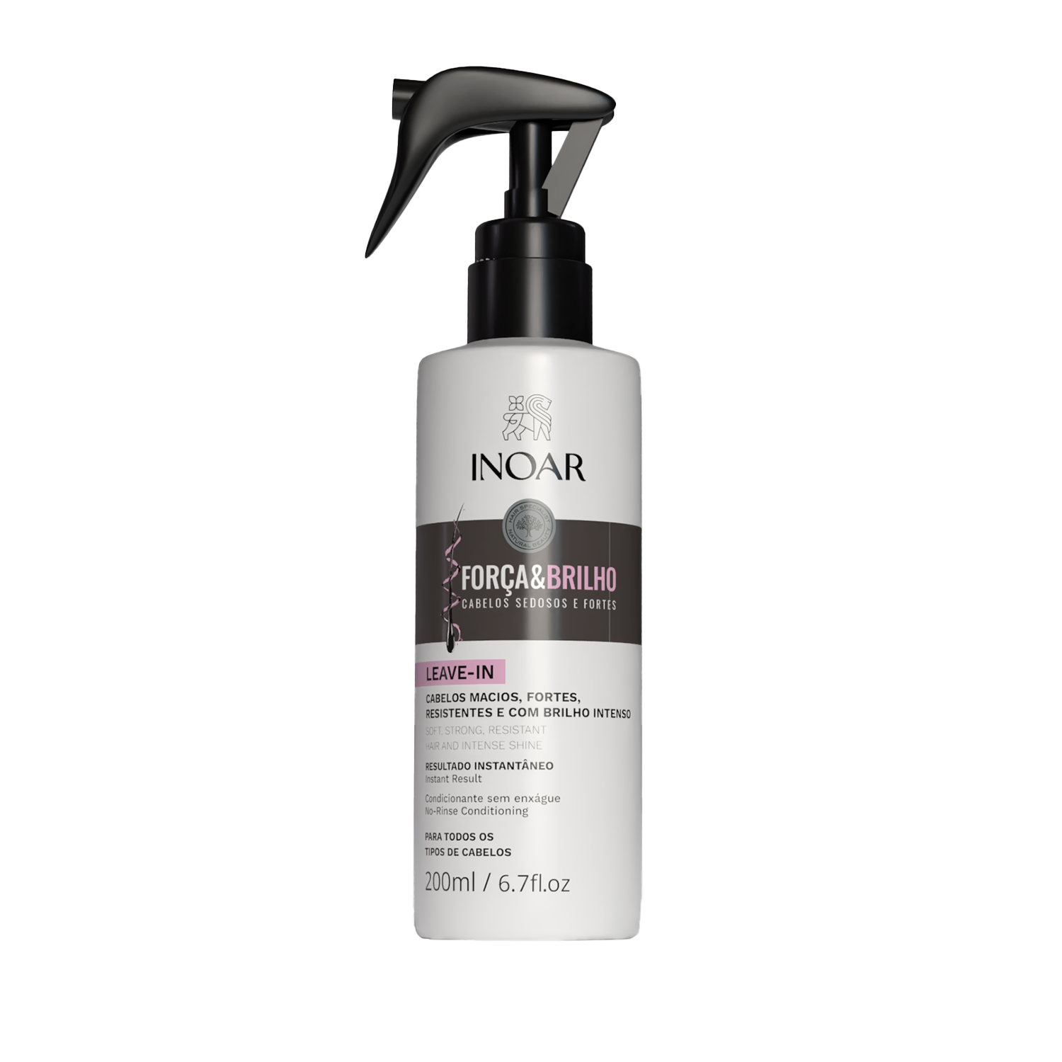 INOAR Forca & Brilho Leave-in - nenuplaunamas kondicionierius 200 ml