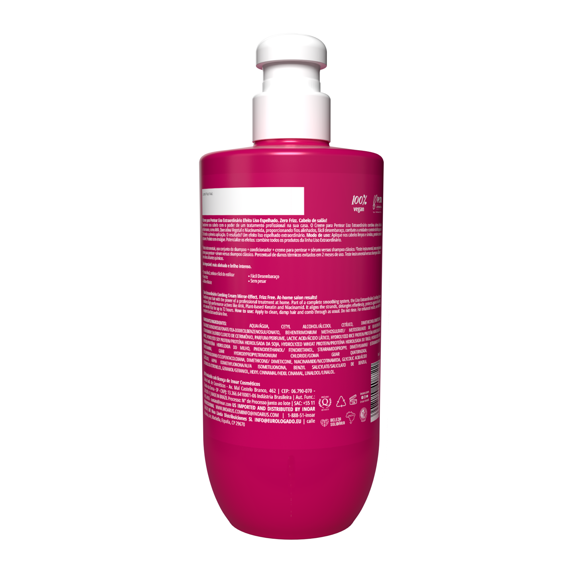 INOAR Liso Extraordinario Cream - plaukus glotninantis kremas 250 ml