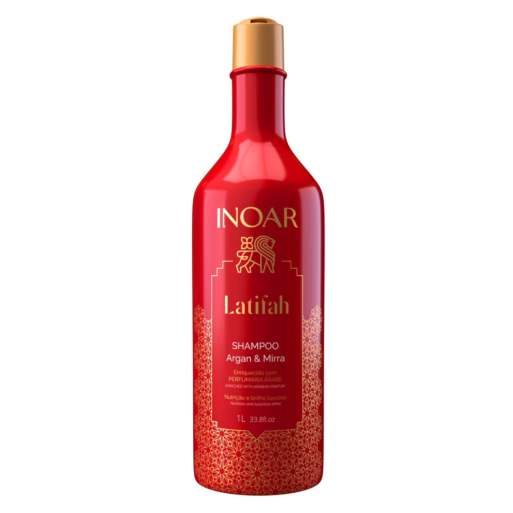 INOAR Latifah Shampoo - spindesio suteikiantis šampūnas plaukams