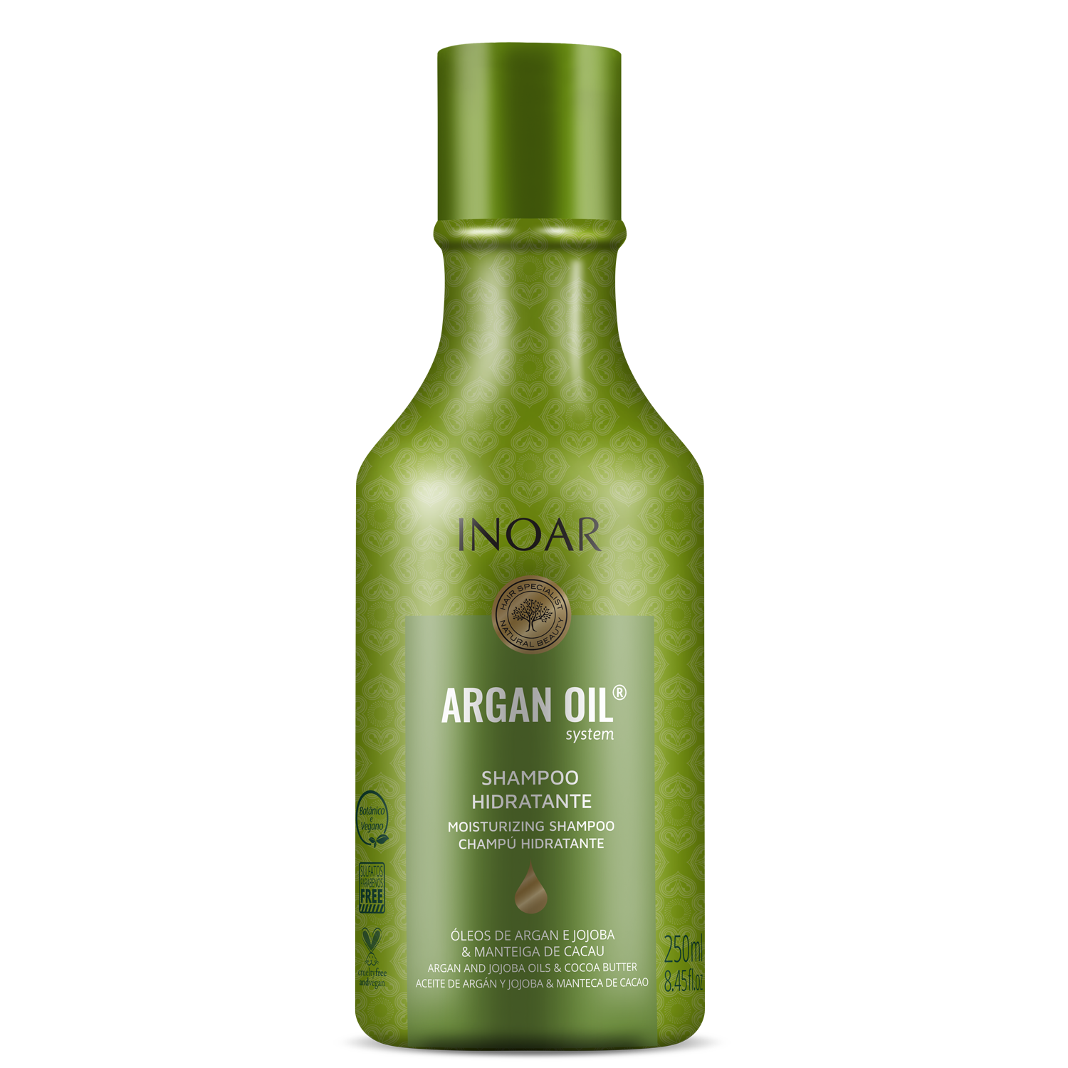 INOAR Argan Oil Shampoo - intensyviai drėkinatis šampūnas su Argano aliejumi