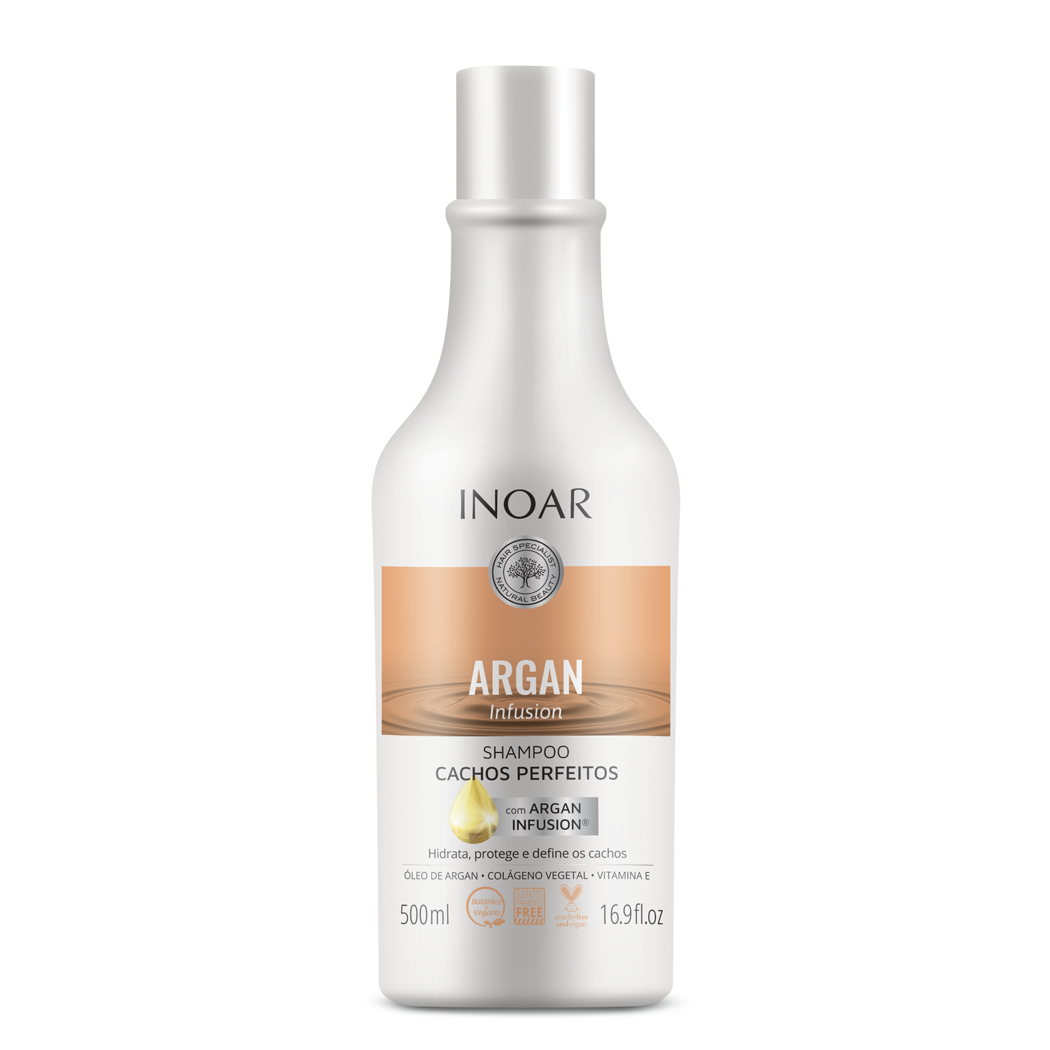 INOAR Argan Infusion Perfect Curls Shampoo - šampūnas tobuloms garbanoms 500 ml
