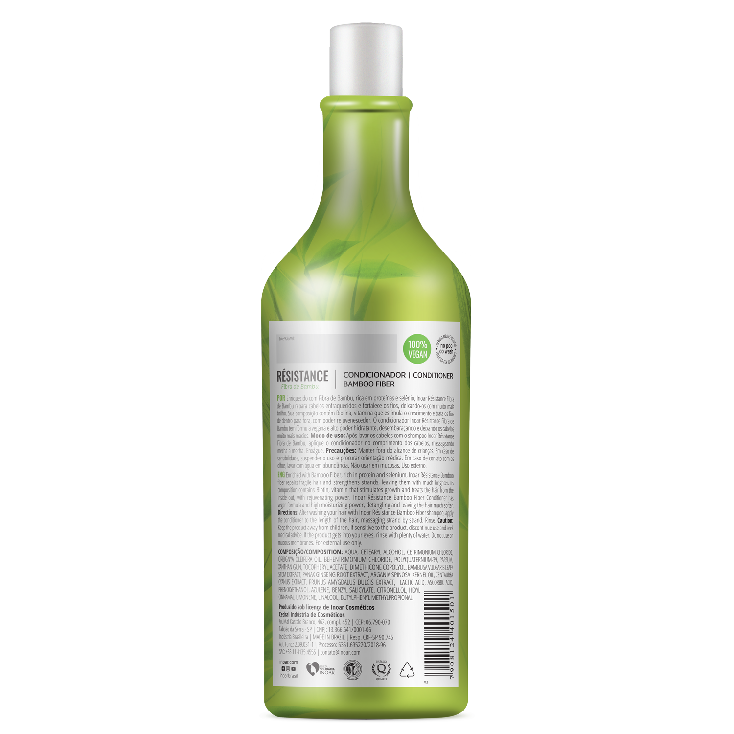 INOAR Resistance Fibra de Bambu Conditioner - plaukus stiprinantis kondicionierius 1000 ml