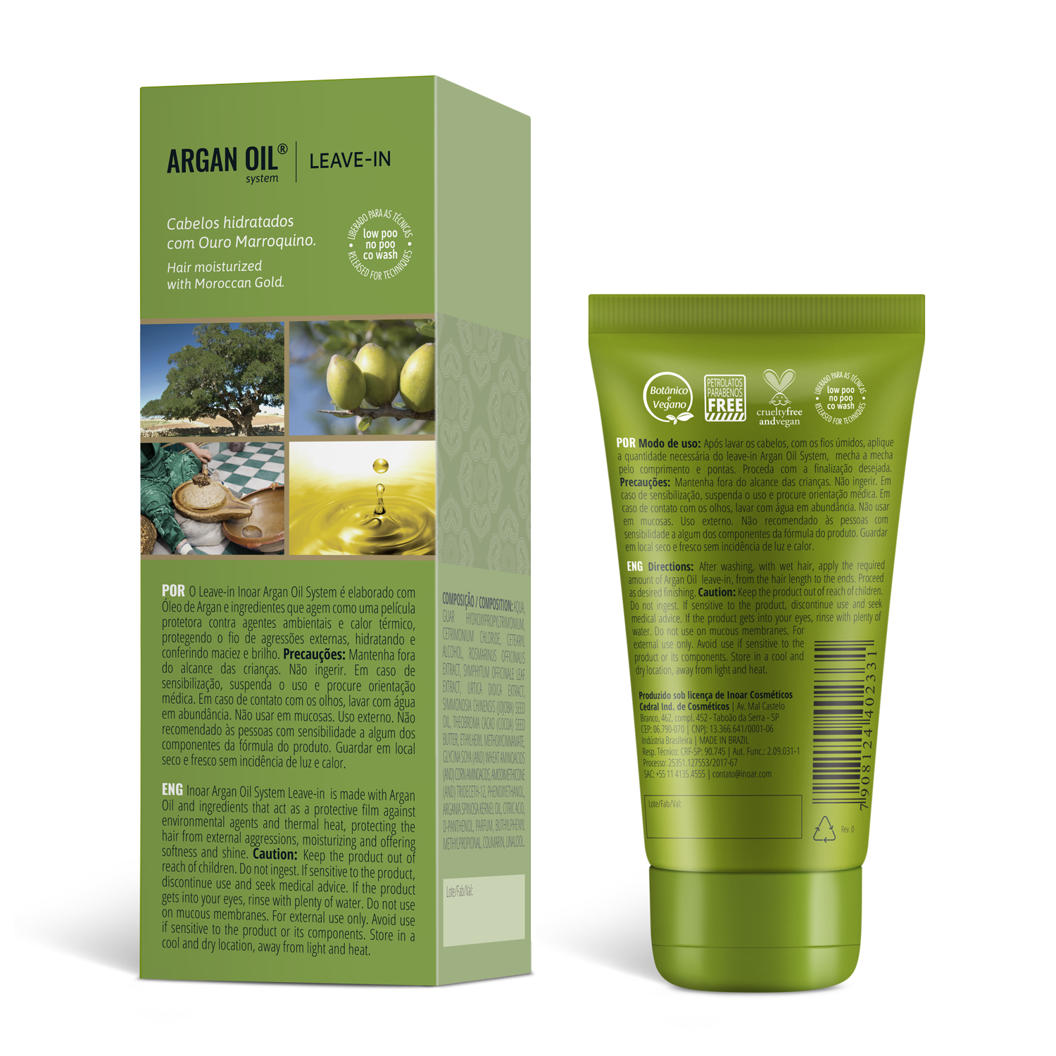 INOAR Argan Oil Leave-in - nenuplaunamas balzamas su argano aliejumi