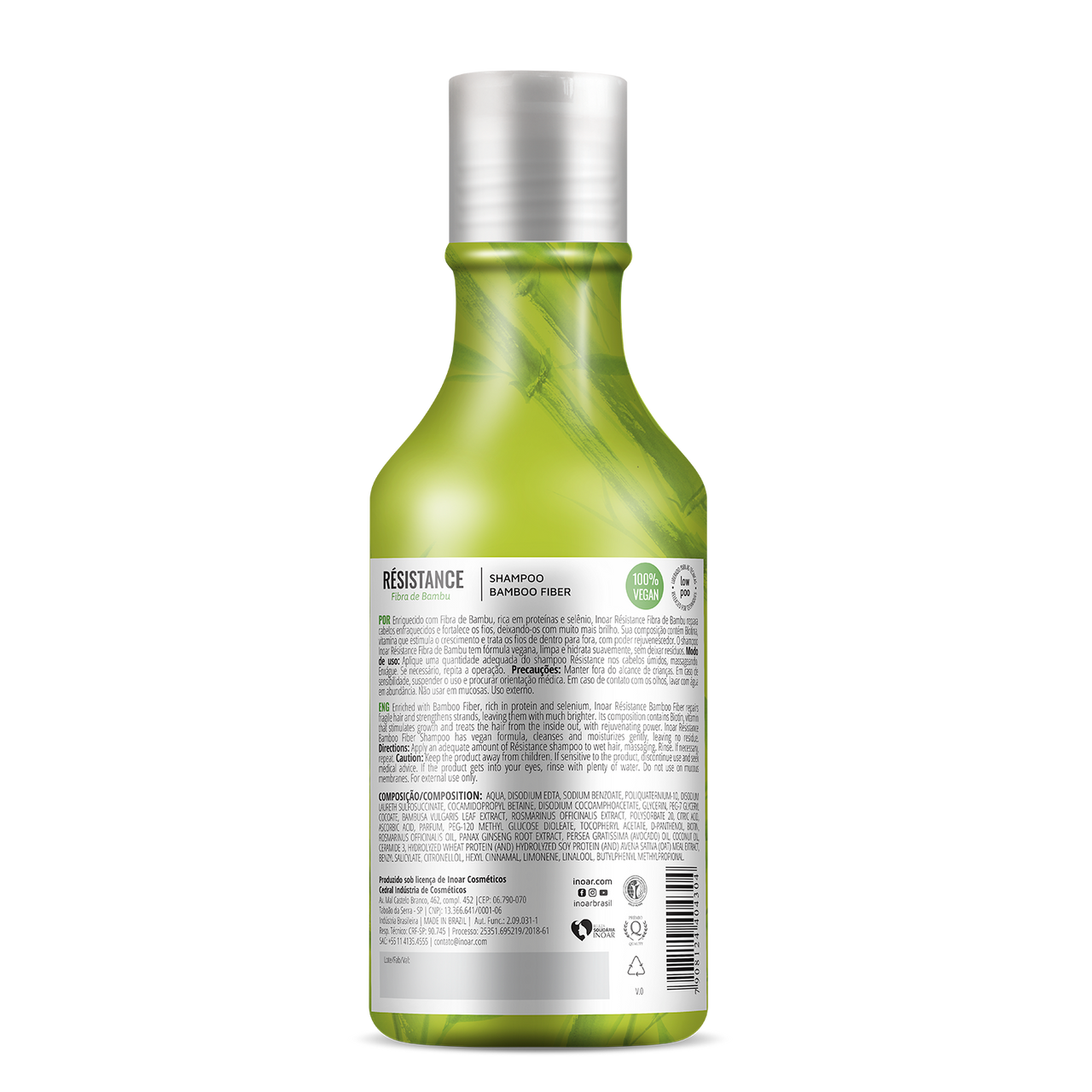 INOAR Resistance Fibra de Bambu Shampoo - stiprinantis ir blizgesio suteikiantis šampūnas 250 ml