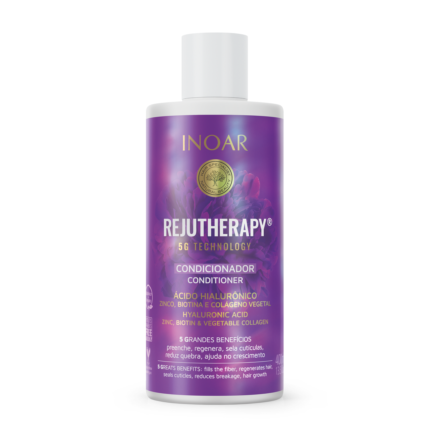 INOAR Rejutherapy Conditioner - regeneruojantis kondicionierius pažeistiems plaukams 400 ml