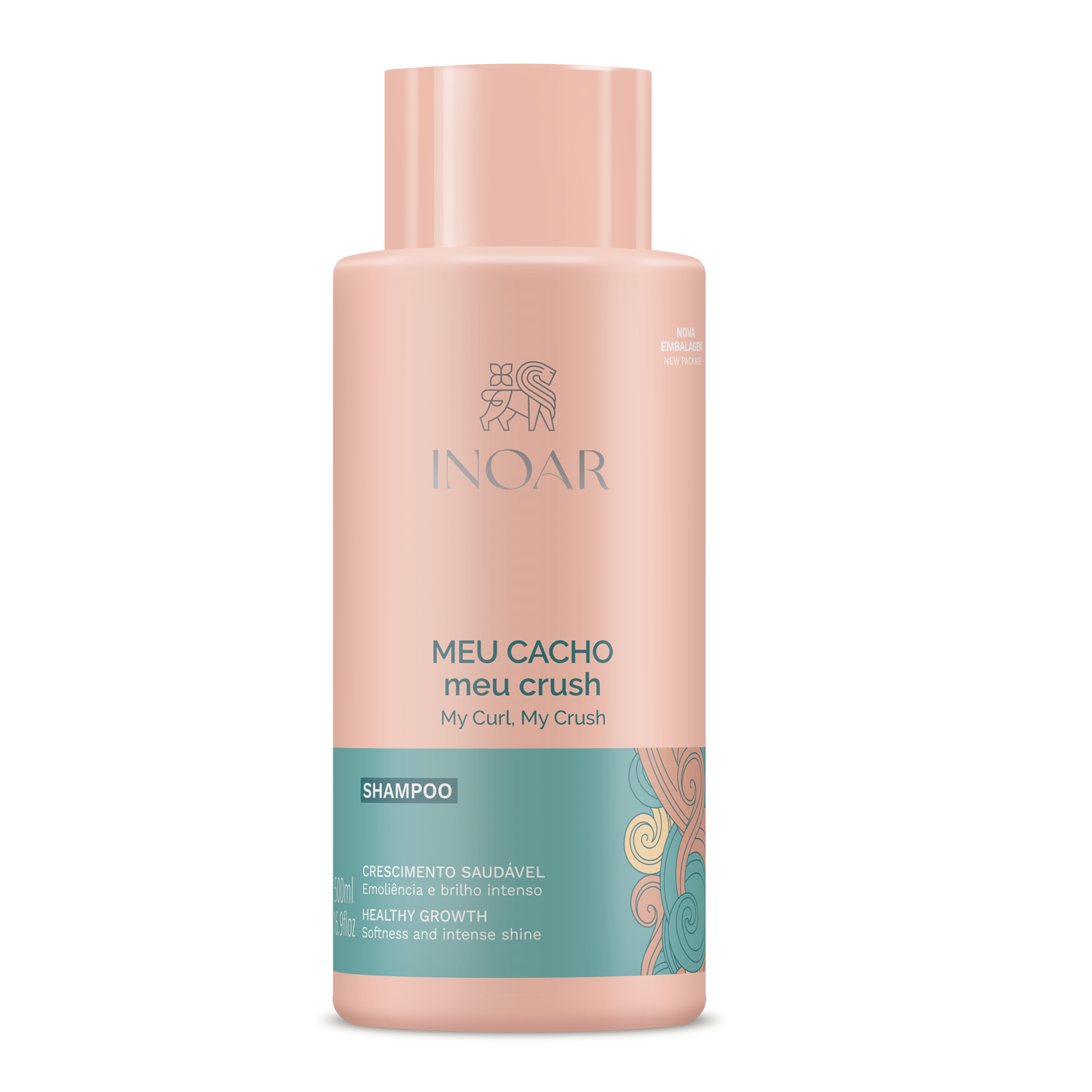 INOAR Meu Cacho Meu Crush Shampoo - šampūnas garbanotiems plaukams 500 ml