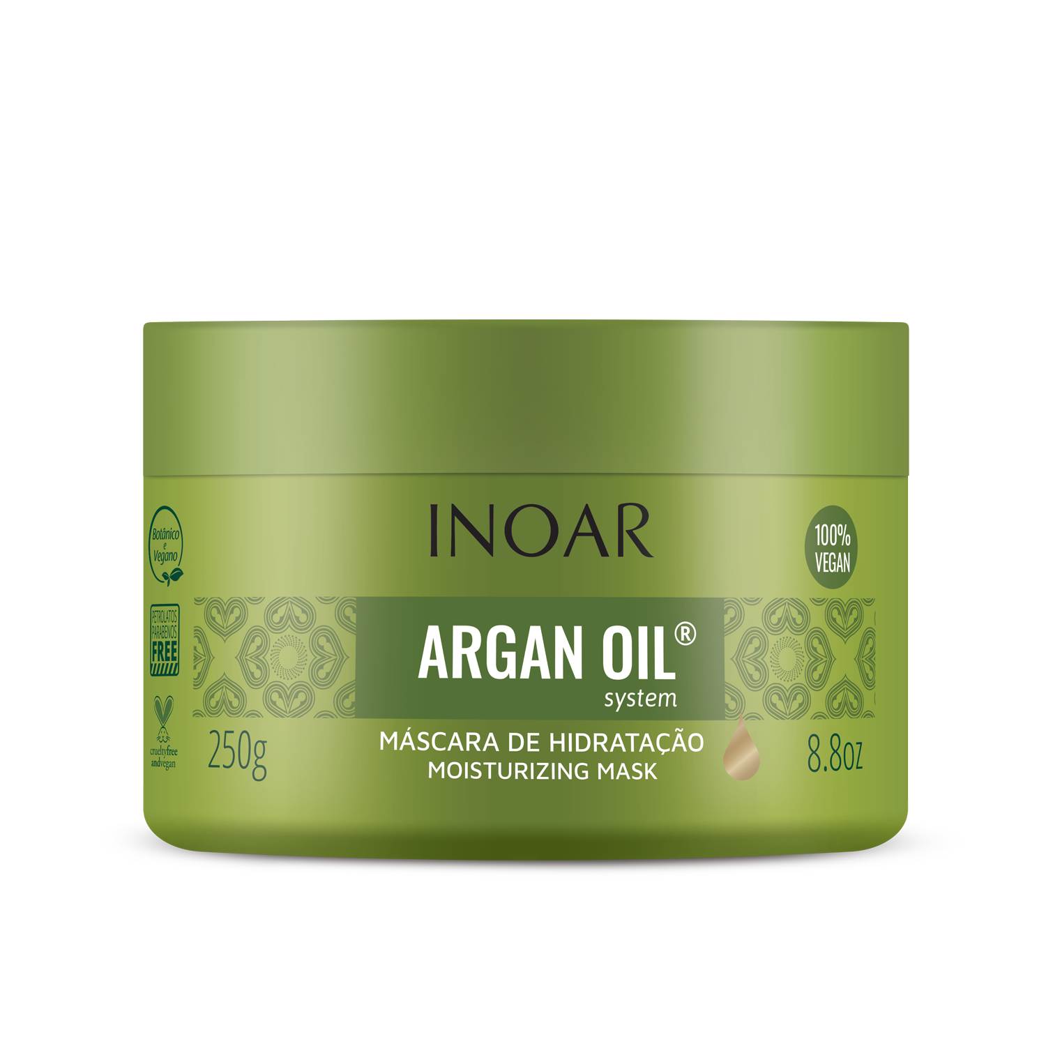 INOAR Argan Oil Mask - intensyviai drėkinanti plaukų kaukė su Argano aliejumi 250 ml