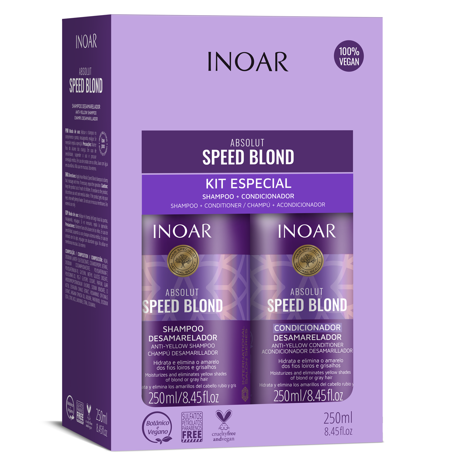 INOAR Speed Blond Duo Kit - priemonių rinkinys šviesiems plaukams