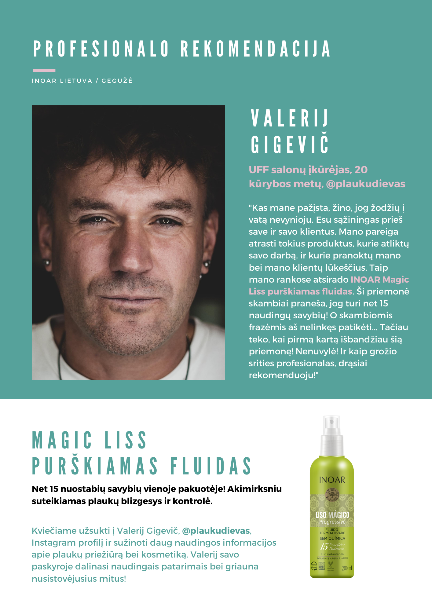 INOAR Liso Magico Progressivo - purškiamas fluidas 200 ml