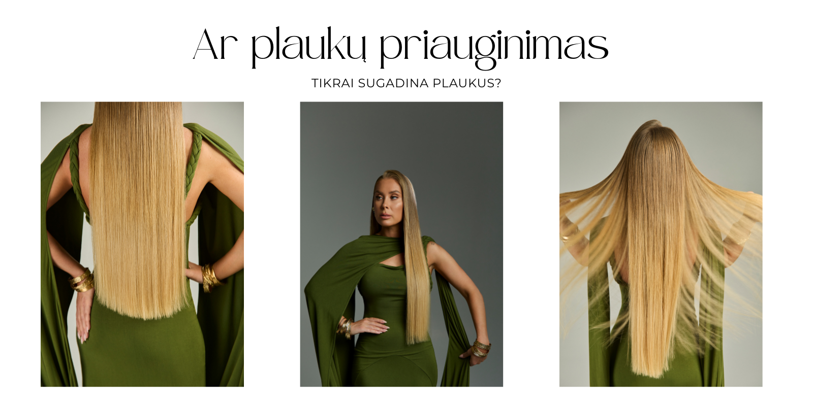 Ar plaukų priauginimas tikrai sugadina plaukus?