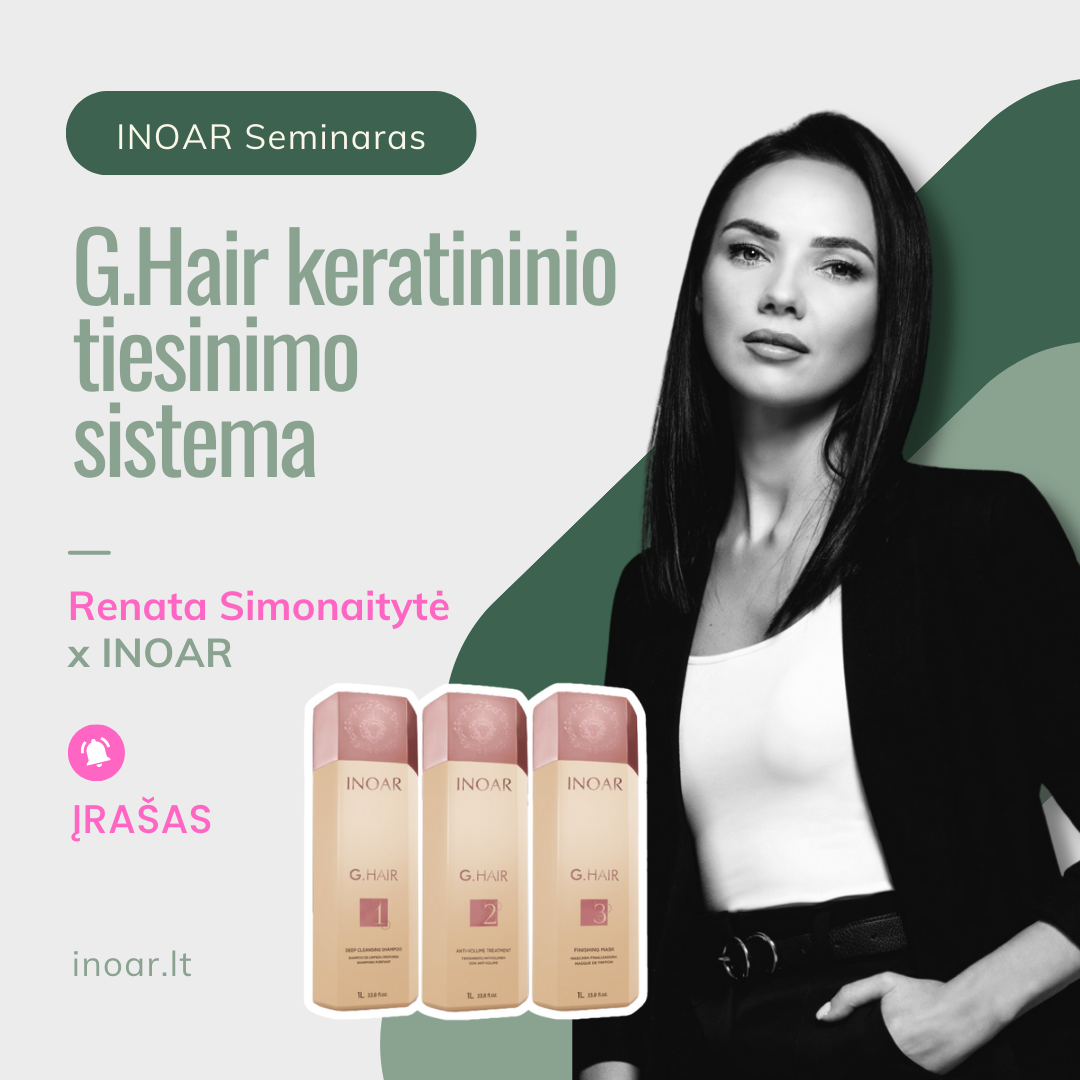 G.Hair keratininio tiesinimo sistemos ONLINE seminaro ĮRAŠAS