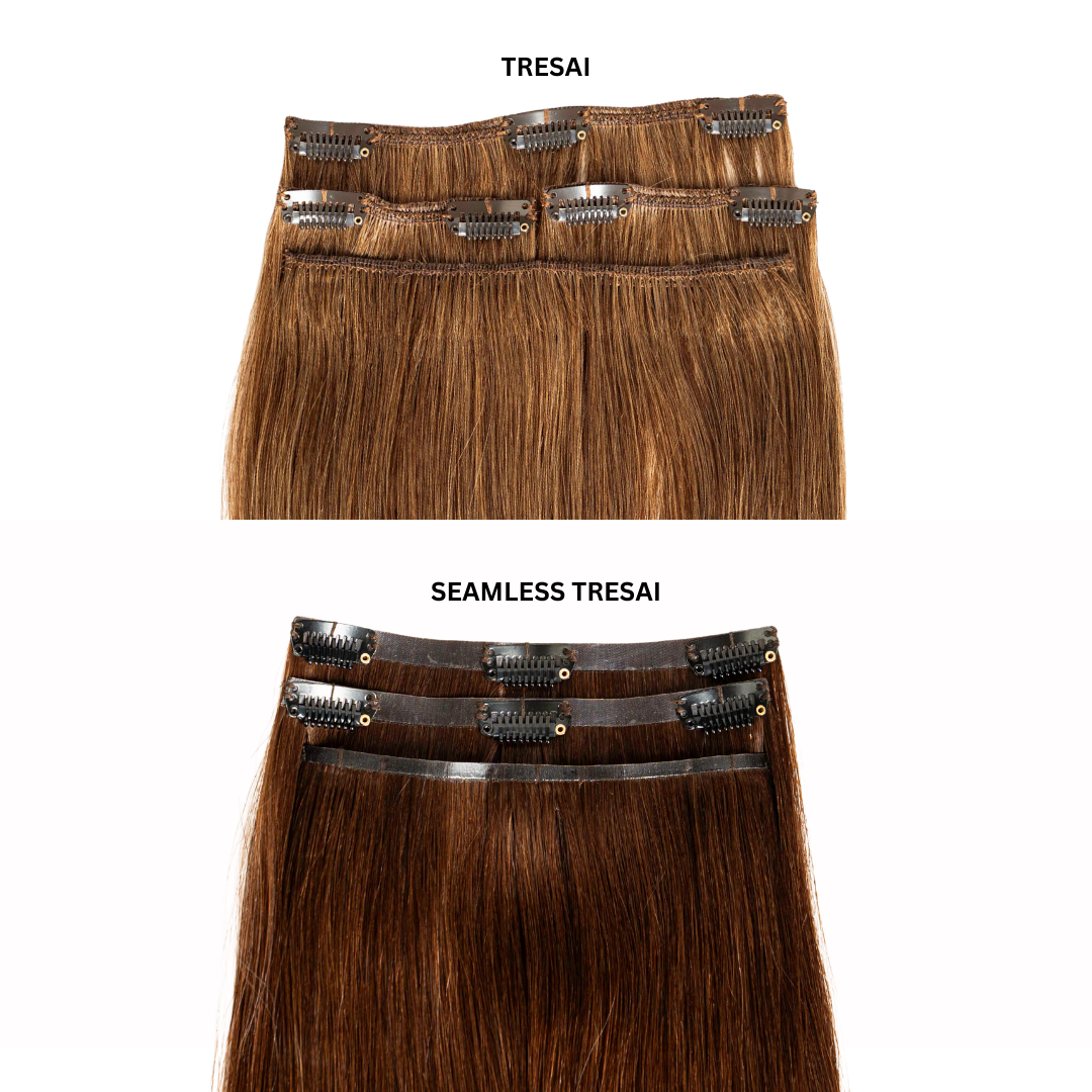 Natūralių plaukų tresai su segtukais 50g 