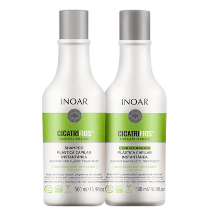 INOAR CicatriFios Duo Kit - plauko struktūrą atkuriantis priemonių rinkinys