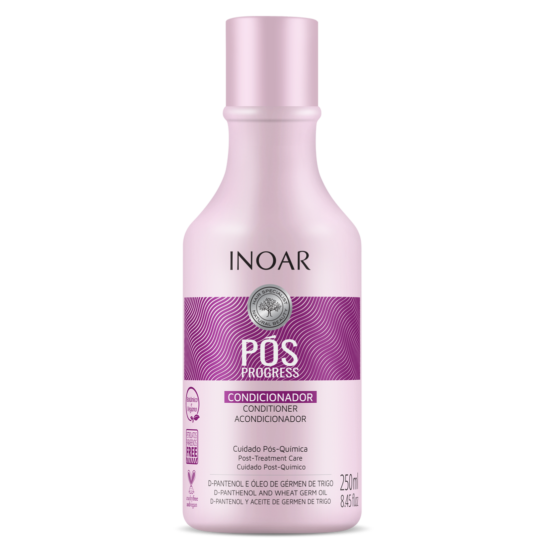 INOAR Pos Progress Conditioner - kondicionierius po tiesinimo keratinu procedūrų 250 ml