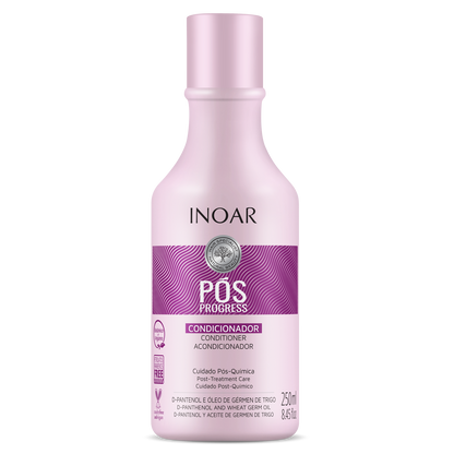 INOAR Pos Progress Conditioner - kondicionierius po tiesinimo keratinu procedūrų 250 ml