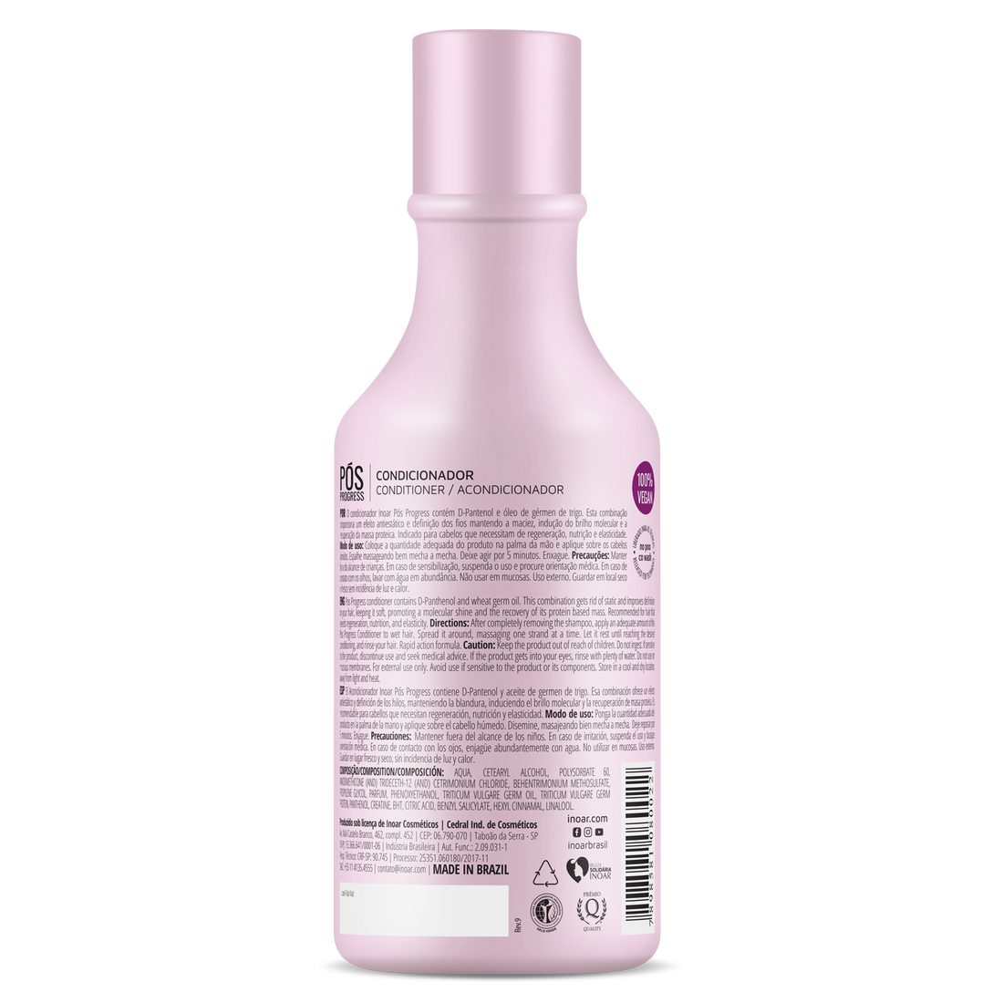 INOAR Pos Progress Conditioner - kondicionierius po tiesinimo keratinu procedūrų 250 ml