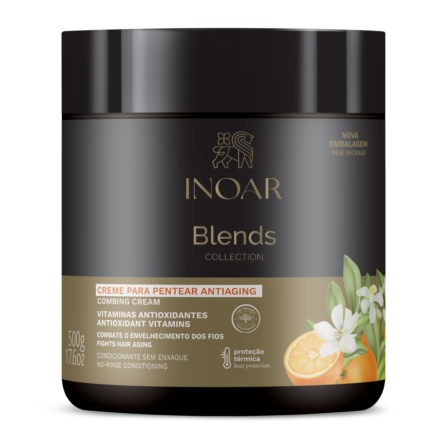 INOAR Blends Styling Cream - plaukų formavimo kremas su vitaminu C