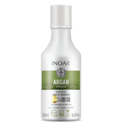 INOAR Argan Infusion Smooth and Silky Conditioner - glotnių ir švelnių plaukų kondicionierius 250 ml
