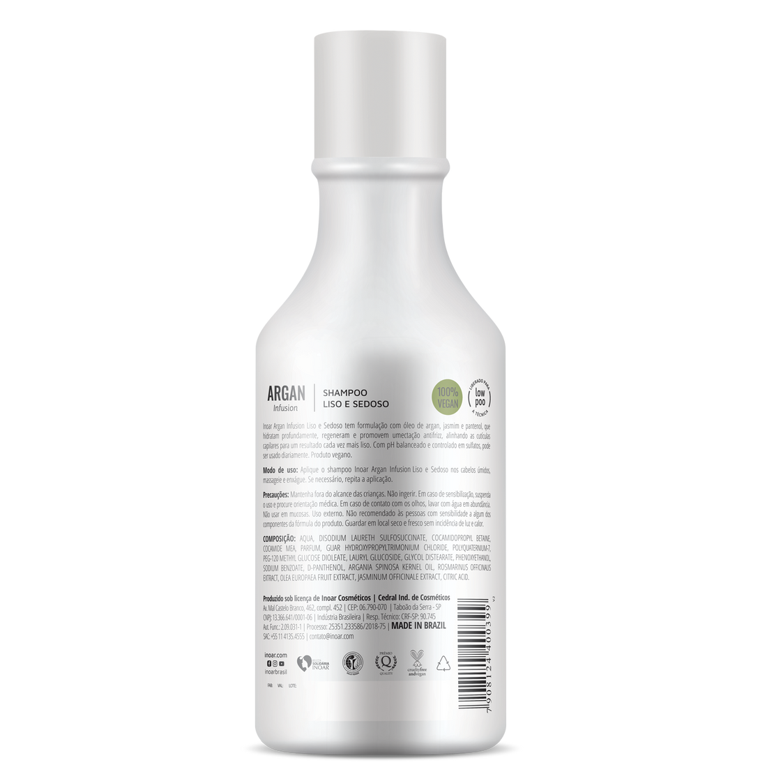 INOAR Argan Infusion Smooth and Silky Conditioner - glotnių ir švelnių plaukų kondicionierius 250 ml