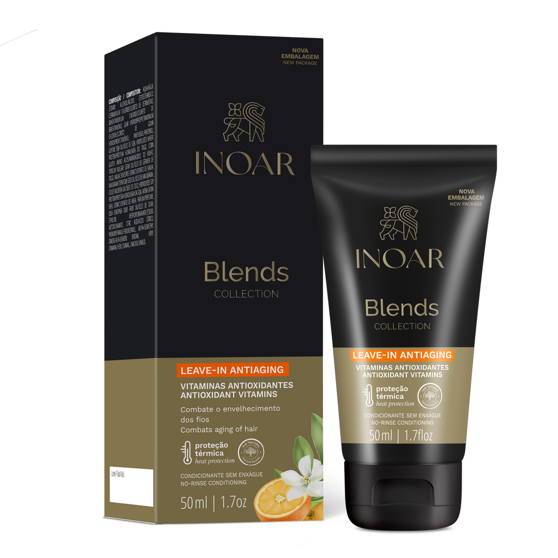 INOAR Blends Leav-in - nenuplaunamas balzamas su vitaminu C