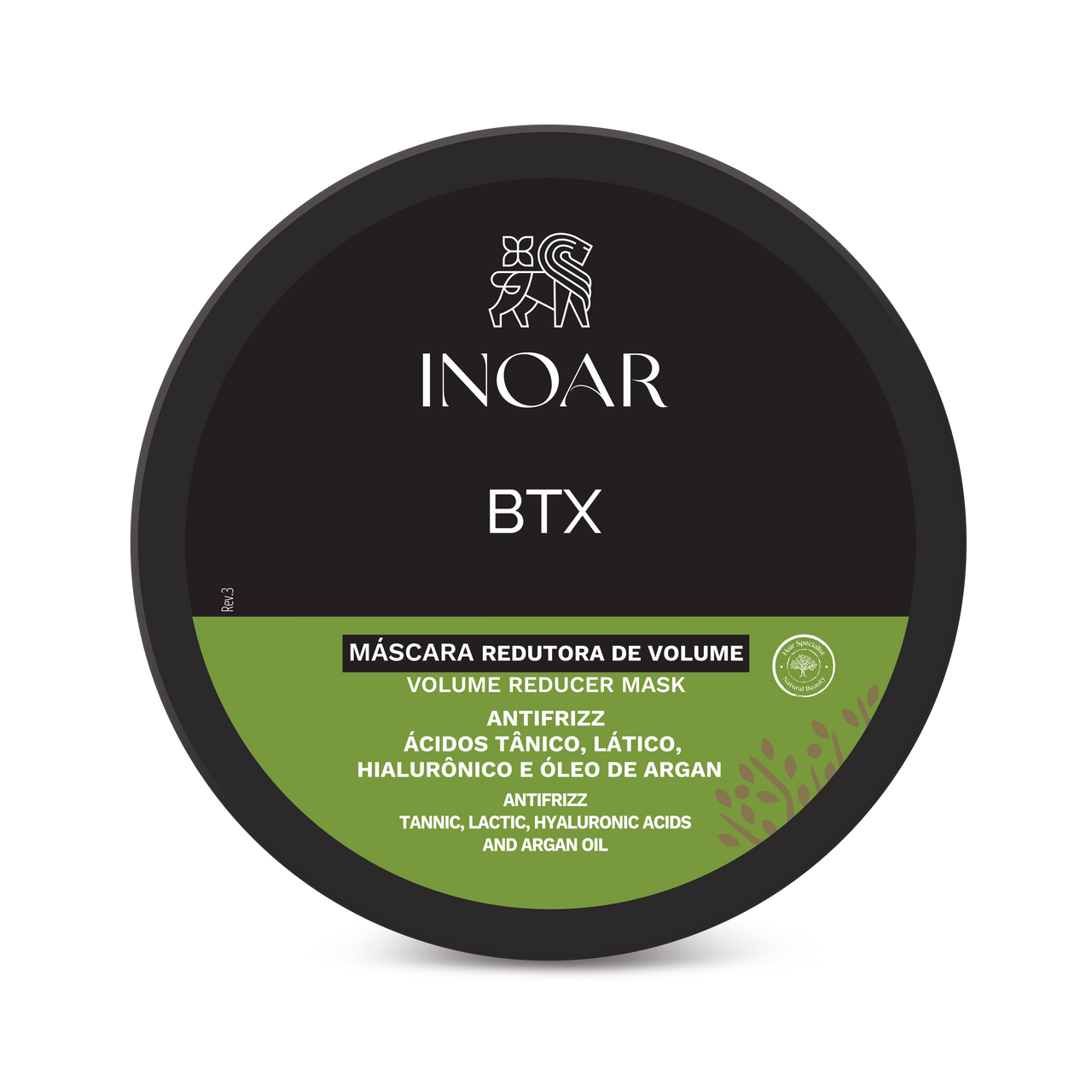 INOAR BTX Anti-frizz Mask - intensyviai plaukus glotninanti kaukė 200 g