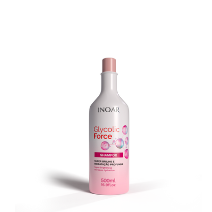 INOAR Glycolic Force Shampoo - šampūnas porėtam plaukui