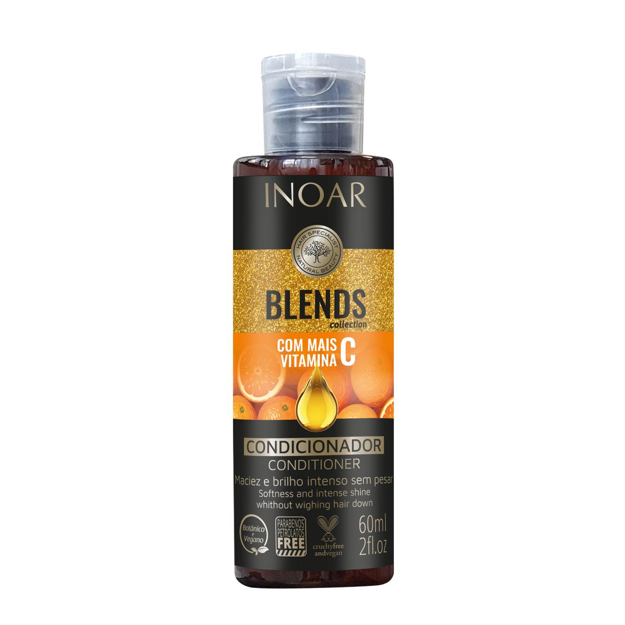 INOAR Blends Conditioner – kondicionierius su vitaminu C 60 ml TRAVEL SIZE