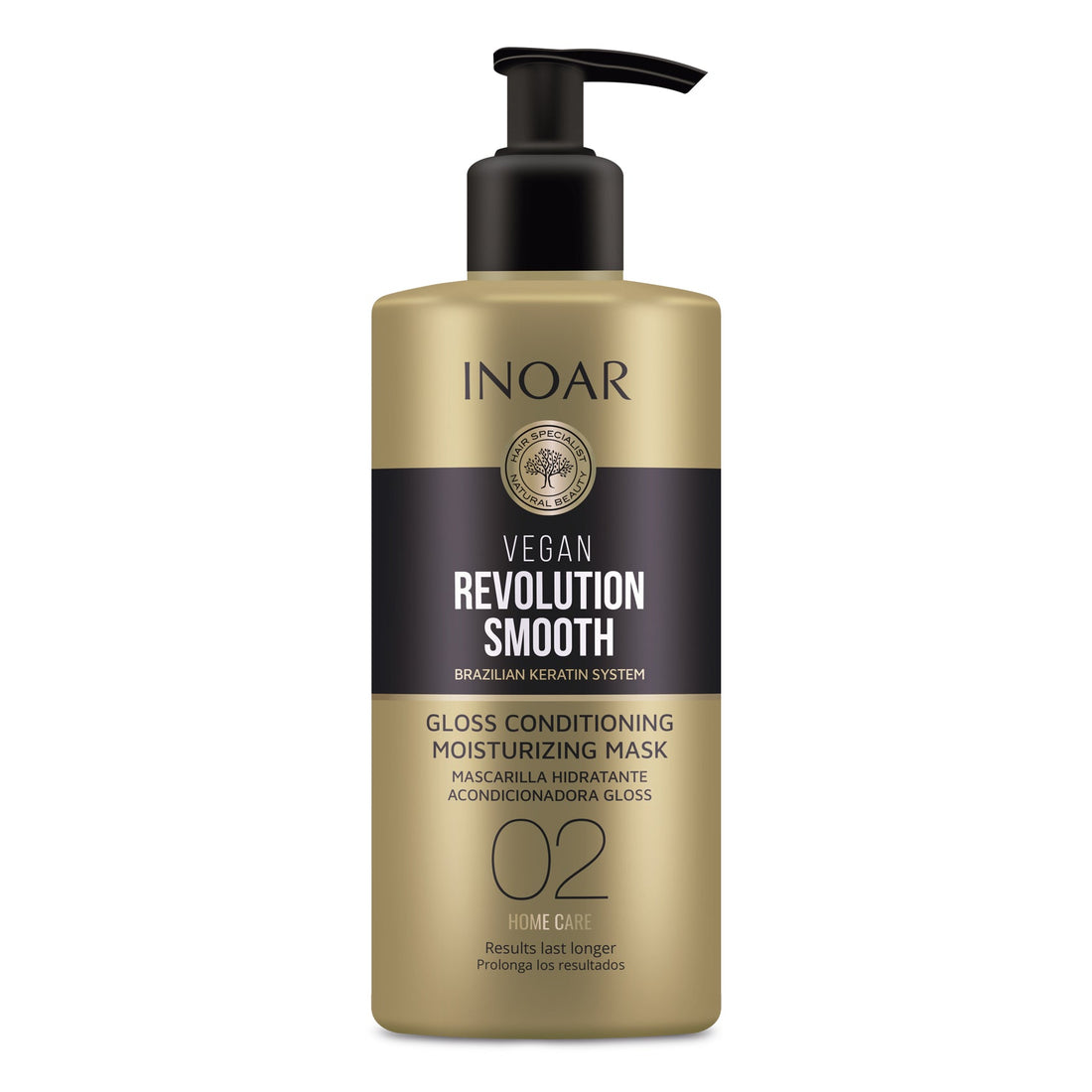 INOAR Vegan Revolution Smooth Glos Conditioning Moisturizing Mask - drėkinanti kaukė Step 2 350 ml