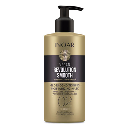 INOAR Vegan Revolution Smooth Glos Conditioning Moisturizing Mask - drėkinanti kaukė Step 2 350 ml